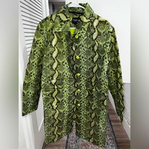 Snakeskin pattern Trench Coat